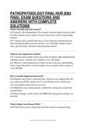 Pathophysiology Final Exam Review NUR 2063&colon; Questions & Answers