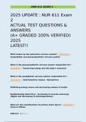 NUR 611 Exam 2 ACTUAL TEST QUESTIONS  ANSWERS &lpar;A GRADED 100 VERIFIED&rpar; 2025 LATEST