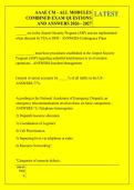 AAAE CM - ALL MODULES &NewLine;COMBINED EXAM QUESTIONS &NewLine;AND ANSWERS 2026 - 2027