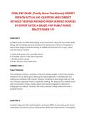 FINAL FNP EXAM &lpar;Family Nurse Practitioner&rpar; NEWEST&NewLine;VERSION ACTUAL 160 QUESTION AND CORRECT&NewLine;DETAILED VERIFIED ANSWERS FROM VERIFIED SOURCES&NewLine;BY EXPERT RATED A GRADE&period; FNP FAMILY NURSE&NewLine;PRACTITIONER &excl;&excl;&excl;&excl;&excl; 2026&sol;2027 FREQUENTLY TESTED Q&A FROM PAST PAPERS &ndash; M