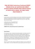 FINAL FNP EXAM &lpar;Family Nurse Practitioner&rpar; NEWEST&NewLine;VERSION ACTUAL 160 QUESTION AND CORRECT&NewLine;DETAILED VERIFIED ANSWERS FROM VERIFIED SOURCES&NewLine;BY EXPERT RATED A GRADE&period; FNP FAMILY NURSE&NewLine;PRACTITIONER &excl;&excl;&excl;&excl;&excl; 2026&sol;2027 FREQUENTLY TESTED Q&A FROM PAST PAPERS &ndash; M