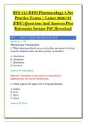 BSN 315 HESI Pharmacology 3-Set &NewLine;Practice Exams &vert; Latest 2026&sol;27 &NewLine;&lpar;PDF&rpar; Questions And Answers Plus &NewLine;Rationales Instant Pdf Download