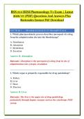 Nightingale College BSN 315 &vert;  HESI Pharmacology &vert; Q&A  Plus Rationales Latest 2026&sol;27 &lpar;PDF&rpar; &vert; Instant Pdf Download