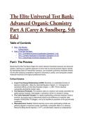 2026&sol;2027 The Elite Advanced Organic Chemistry Test Bank &vert; Carey & Sundberg &lpar;5th Ed&period;&rpar; &vert; Q&A with Mentor Analysis