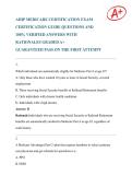 AHIP MEDICARE CERTIFICATION EXAM CERTIFICATION GUIDE QUESTIONS AND  100&percnt; VERIFIED ANSWERS WITH  RATIONALES GRADED A&plus; GUARANTEED PASS ON THE FIRST ATTEMPT