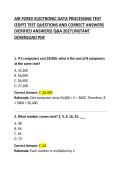 Air Force Electronic Data Processing Test &lpar;EDPT&rpar; Exam Questions and Correct Answers