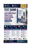 Test Bank For Contemporary Practical Vocational Nursing 10th Edition by Corinne Kurzen&comma; Anna LaVon Barrett
