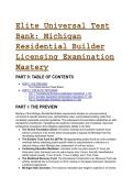 2026&sol;2027 Michigan Residential Builder Licensing Exam Mastery &vert; S-Tier Ultimate Test Bank &lpar;High-Level Questions & Explanations&rpar;