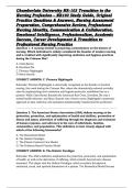 Chamberlain University NR-103 Transition to the Nursing Profession &ndash; NR103 Study Guide&comma; Original Practice Questions & Answers&comma; Nursing Assessment Preparation&comma; Comprehensive Review&comma; Professional Nursing Identity&comma; Communication & Collaboration&comma; Emotional In