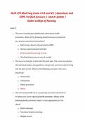 NUR 170 Med Surg Exam 2-V1 and V2 &vert; Questions and 100&percnt; Verified Answers &vert; Latest Update &vert; Galen College of Nursing