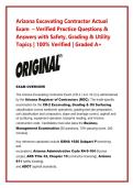 Arizona Excavating Contractor Exam Practice Questions & Answers &vert; CR-2