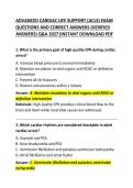 Advanced Cardiac Life Support &lpar;ACLS&rpar; Exam Questions and Correct Answers