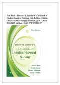 TEST BANK FOR Brunner & Suddarth's Textbook of Medical-Surgical Nursing Sixteenth&comma; North American Edition by JANICE L&period; HINKLE ISBN&colon;978-1975221133 A&plus; GRADE ASSURED&excl;&excl;&excl;&excl;&excl;&excl;&excl; 100&percnt; VERIFIED&excl;&excl;&excl;&excl;&excl; CERTIFIED PASS&excl;&excl;&excl;&excl;&excl;&excl; NEW LATEST UPDATE&excl;&excl;&excl;&excl;&excl;&excl;