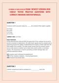 FLORIDA LP GAS & RULES EXAM NEWEST VERSION 2026&sol;2027 HIGHLY TESTED PRACTICE QUESTIONS WITH CORRECT ANSWERS AND RATIONALES&period; 2026&sol;2027 FREQUENTLY TESTED Q&A FROM PAST PAPERS &ndash; MOST EXPECTED QUESTIONS FOR THE EXAM &ndash; MUST KNOW BEFORE THE EXAM&period;&NewLine;&NewLine;