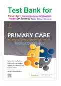 Test Bank for Primary Care&colon; Interprofessional Collaborative Practice 7th Edition &lpar;Terry Mahan Buttaro&comma; 2024&rpar;&comma; Chapter 1-228 &vert; Complete Guide A&plus;