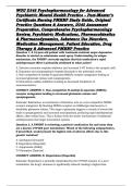 WGU D345 Psychopharmacology for Advanced Psychiatric Mental Health Practice &ndash; Post-Master&rsquo;s Certificate Nursing PMHNP Study Guide&comma; Original Practice Questions & Answers&comma; D345 Assessment Preparation&comma; Comprehensive Psychopharmacology Review&comma; Psychiatric Med