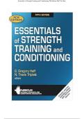 Test Bank for Essentials of Strength Training and Conditioning 4th Edition Haff &sol; All Chapters 1 - 24 &sol; Full Complete