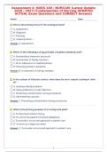 Assessment 4&colon; NURS 100 &sol; NURS100 &lpar;Latest Update&NewLine;2026 &sol; 2027&rpar; Fundamentals of Nursing UPDATED&NewLine;ACTUAL Exam Questions and CORRECT Answers