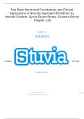 Test Bank for Nutritional Foundations and Clinical Applications&colon; A Nursing Approach 8th Edition by Michele Grodner&comma; Sylvia Escott-Stump and Suzanne Dorner &ndash; Chapters 1-20&NewLine;