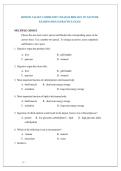 HUDSON VALLEY COMMUNITY COLLEGE BIOLOGY 127 LECTURE EXAMINATION -2 PRACTICE EXAM&period;&NewLine;&NewLine;