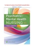 Test Bank Psychiatric-Mental Health Nursing 8th Edition Videbeck&NewLine;