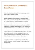 FISDAP Medical Exam Questions With Correct Answers