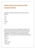 FISDAP Medical Exam Questions With Complete Solutions