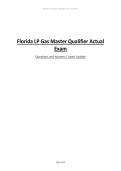 Florida LP Gas Master Qualifier Actual Exam&NewLine;Questions and Answers&vert; Latest Update&NewLine;