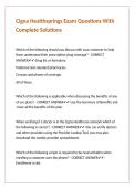 Cigna Healthsprings Exam Questions With Complete Solutions