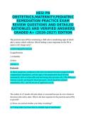 HESI PN OBSTETRICS&comma;MATERNITY&comma;PEDIATRIC REMEDIATION PRACTICE EXAM REVIEW QUESTIONS AND DETAILED RATIONLES AND VERIFIED ANSWERS GRADED A&plus; &lpar;2026-2027&rpar; EDITION