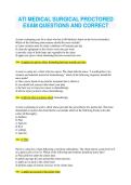 ATI MEDICAL SURGICAL PROCTORED EXAM QUESTIONS AND ANSWERS