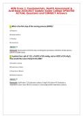 ADN Exam 1&colon; Fundamentals&comma; Health Assessment &&NewLine;Acid-Base 2026&sol;2027 Update &vert;Galen College UPDATED&NewLine;ACTUAL Questions and CORRECT Answers