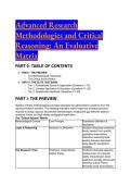2026&sol;2027 S-Tier Advanced Research Methodologies & Critical Reasoning Test Bank &vert;  Elite Q&A with Distractor Analysis