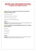ADN Week 2 Quiz &vert; Health Assessment & Safety &vert;&NewLine;2026&sol;2027 Update Galen UPDATED ACTUAL Exam&NewLine;Questions and CORRECT Answers