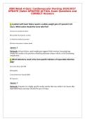 ADN Week 4 Quiz&colon; Cardiovascular Nursing 2026&sol;2027&NewLine;UPDATE &vert;Galen UPDATED ACTUAL Exam Questions and&NewLine;CORRECT Answers