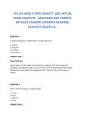 GIA COLORED STONES NEWEST 2026 ACTUAL EXAM COMPLETE QUESTIONS AND CORRECT DETAILED ANSWERS 2026&sol;2027 FREQUENTLY TESTED Q&A FROM PAST PAPERS &ndash; MOST EXPECTED QUESTIONS FOR THE EXAM &ndash; MUST KNOW BEFORE THE EXAM&period;&NewLine;