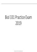 Biol 331 Practice Exam Questions & Answers - April 15&comma; 2019