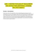 CQM-C Construction Quality Management for Contractors &ndash; 2025&sol;2026 &ndash; USACE&sol;NAVFAC-Aligned Practice Exam with 100 Questions&comma; Answers & Explanations
