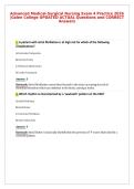 Advanced Medical-Surgical Nursing Exam 4 Practice 2026&NewLine;&vert;Galen College UPDATED ACTUAL Questions and CORRECT&NewLine;Answers