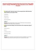 Advanced Medical-Surgical Nursing Final Exam Prep 2026&NewLine;&vert;Galen College UPDATED ACTUAL Questions and CORRECT&NewLine;Answers