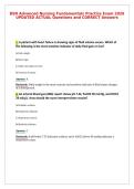BSN Advanced Nursing Fundamentals Practice Exam 2026&NewLine;UPDATED ACTUAL Questions and CORRECT Answers