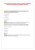 Advanced Pharmacology Exam 7 Practice UPDATED&NewLine;ACTUAL Questions and CORRECT Answers