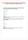 Advanced Pharmacology Exam 9 Practice 2026 UPDATED&NewLine;ACTUAL Questions and CORRECT Answers