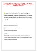 Advanced Pharmacotherapeutics &lpar;NURS 615&rpar; - Exam 4&NewLine;Prep 2026 &vert;Maryville UPDATED ACTUAL Questions and&NewLine;CORRECT Answers