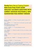 FLORIDA BASIC RECRUIT TRAINING PROGRAM STATE EXAM STUDY GUIDE 2026 COMPLETE QUESTIONS WITH CORRECT DETAILED ANSWERS &vert;&vert; 100&percnt; GUARANTEED PASS RECENT VERSION