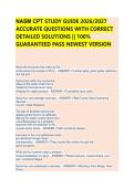 NASM CPT CERTIFICATION EXAM STUDY GUIDE 2026 COMPLETE QUESTIONS WITH CORRECT DETAILED ANSWERS &vert;&vert; 100&percnt; GUARANTEED PASS RECENT VERSION