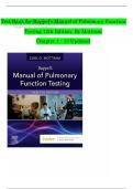 Test Bank for Ruppel&rsquo;s Manual of Pulmonary Function&NewLine;Testing 12th Edition&comma; By Mottram&NewLine;Chapter 1 - 13 Updated