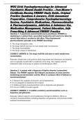 WGU D345 Psychopharmacology for Advanced Psychiatric Mental Health Practice &ndash; Post-Master&rsquo;s Certificate Nursing PMHNP Study Guide&comma; Original Practice Questions & Answers&comma; D345 Assessment Preparation&comma; Comprehensive Psychopharmacology Review&comma; Psychiatric Med