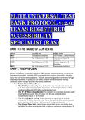 2026&sol;2027 ELITE Texas Registered Accessibility Specialist &lpar;RAS&rpar; Exam Test Bank &vert; S-Tier TAS Compliance Guide & Mentor Analysis