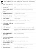 NMLS SAFE EXAM KEY TOPICS STUDY GUIDE 2026 COMPLETE QUESTIONS WITH CORRECT DETAILED ANSWERS &vert;&vert; 100&percnt; GUARANTEED PASS RECENT VERSION